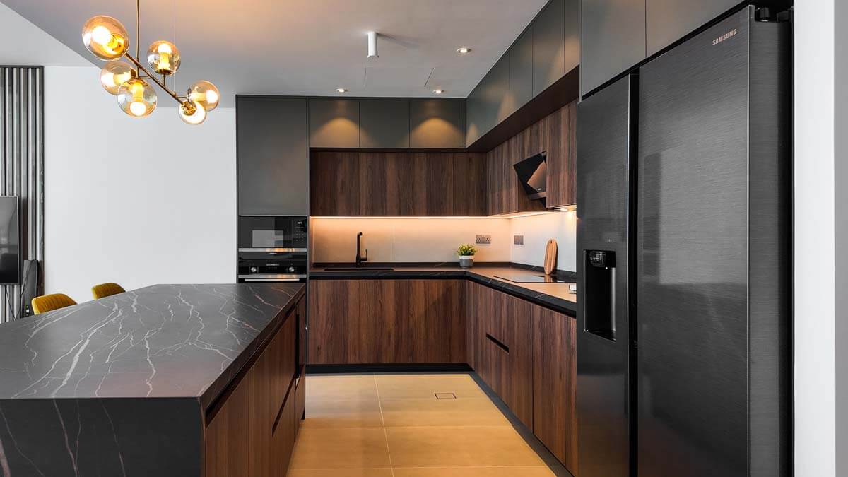 Rustic Bold Contrast Kitchen